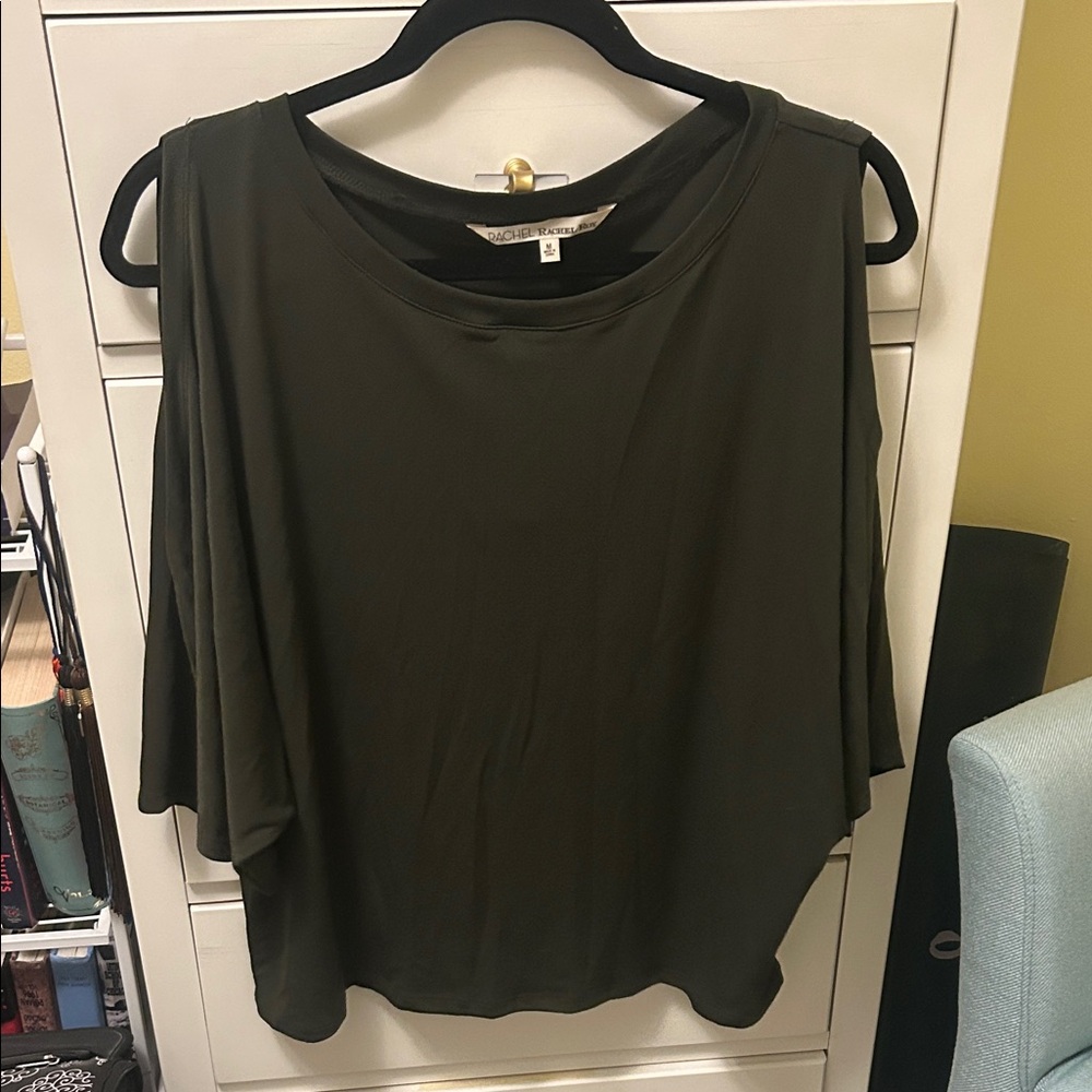 RACHEL Rachel Roy Olive Green Short Sleeve Top